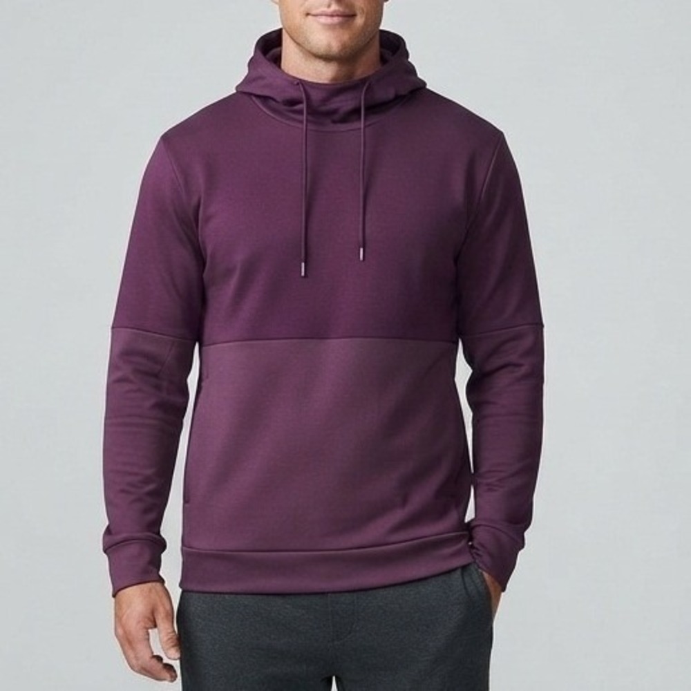 New W/O Tags Adidas Mens XLT Hoodie Dark Red Maroon Burgundy Two Tone Athletic
